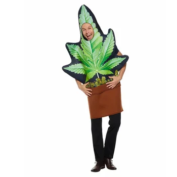Eraspooky Новое поступление, Забавный костюм растения в горшке для взрослых, Унисекс, Комбинезоны для косплея растений, костюм на Хэллоуин, Карнавальная вечеринка в Пурим