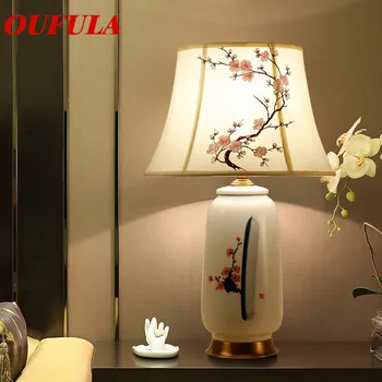 Керамические настольные лампы AOSONG Настольные светильники Роскошная современная ткань для фойе, гостиной, офиса, креативной спальни, отеля