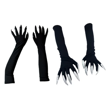Косплей Костюм, перчатки с лапами, праздничный костюм, длинные ногти, Клоунские перчатки, Кошачьи Когти, реквизит для Хэллоуина, Палец Ведьмы