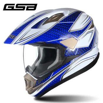 Мужской мотоциклетный шлем GSB, шлем для мотокросса, полнолицевой мотошлем, шлем для кросса, спуск по бездорожью, Мужской шлем Casco Moto, одобренный ЕЭК,