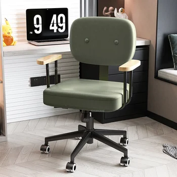 Офисные стулья из скандинавской кожи для офисной мебели Домашний свет Роскошь Удобный кабинет Вращающееся кресло со спинкой Игровое компьютерное кресло TG