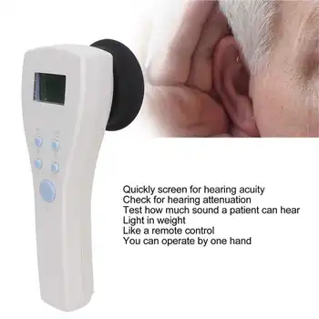 Портативный ручной аудиометр с ящиком для хранения, ЖК-дисплей с воздушной проводимостью, инструменты для проверки слуха для пожилых детей