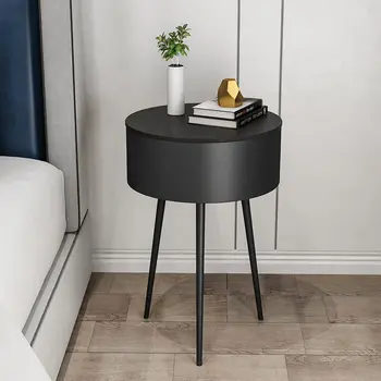 Прикроватный столик мини-простой современный небольшой стеллаж в скандинавском стиле из кованого железа для спальни, маленькая прикроватная тумбочка, прикроватный столик, прикроватная тумбочка
