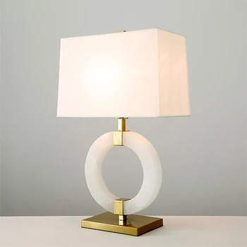 Современная мраморная настольная лампа TEMAR LED Creative Fashion Белая простая настольная лампа для декора дома, гостиной, спальни, кабинета