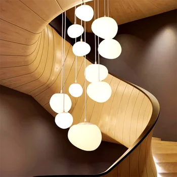Художественная светодиодная люстра, подвесной светильник в скандинавском стиле, украшение дома, лестница, столовая, декор комнаты, потолочное освещение в помещении, кухонные принадлежности